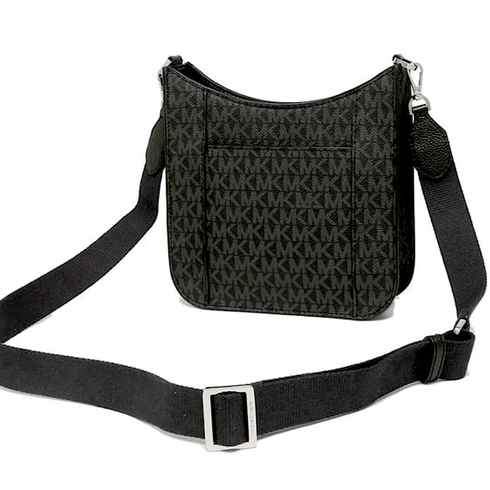 MICHAEL KORS Briley Small Logo Messenger Bag BLACK SIGNATURE COLOR - Picture 2 of 15